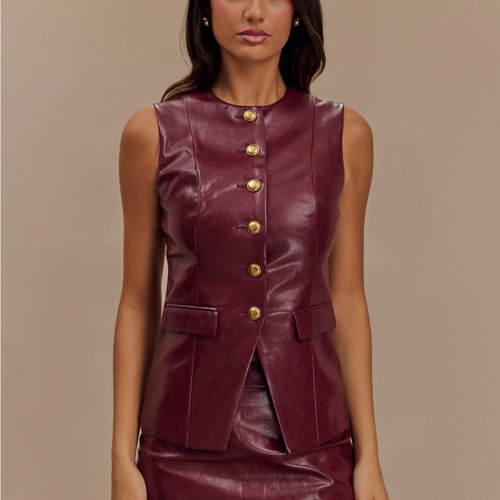Meshki burgundy vest